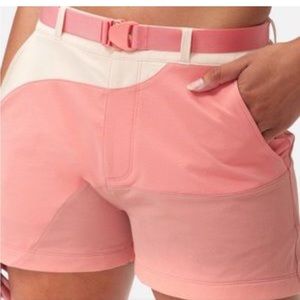 Outdoor Voices Rec Trek Shorts in Pink Belted Utility size small